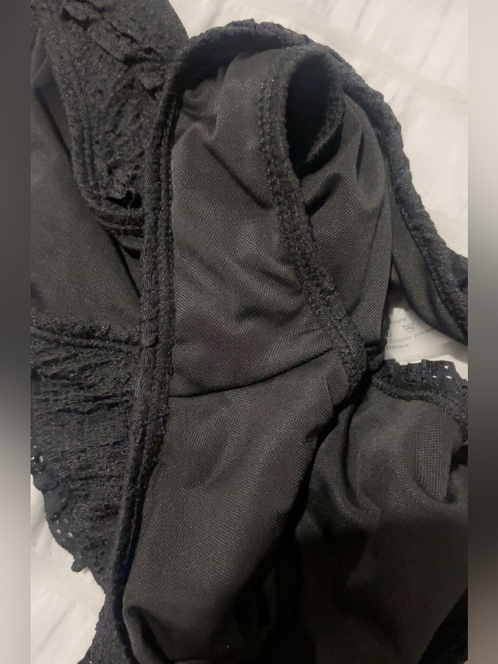 Black Textured Tankini Swimsuit Set - Picture 5 of 6